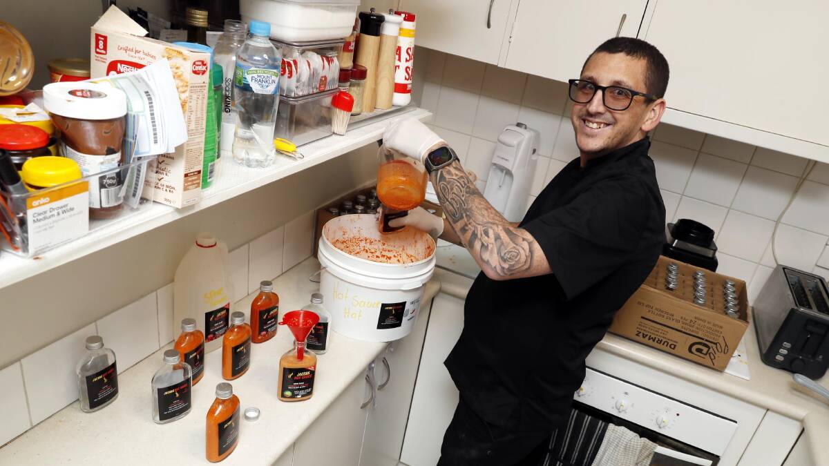 Hot sauce entrepreneur Jacob Chapple credits the power of social media with his early success after turning his pandemic hobby into a career. Picture by Les Smith