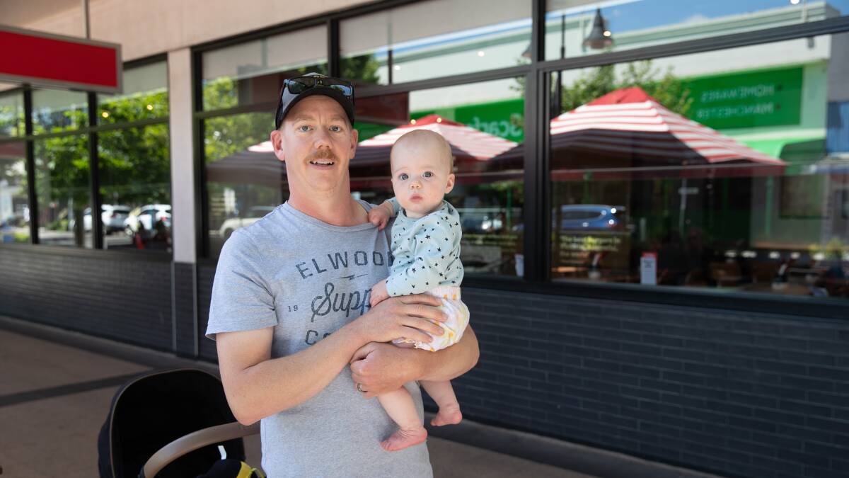 Mortgage holder Brenton Pitman, pictured with 10-month-old baby Hazel, has been feeling the pinch of rising interest rates. Picture by Madeline Begley