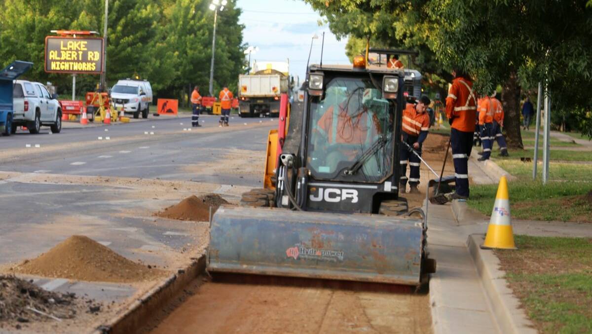 The next stage of works on the Lake Albert Road Rehabilitation project is set to get underway next week. The project has been running since 2018. Picture supplied by Wagga city council