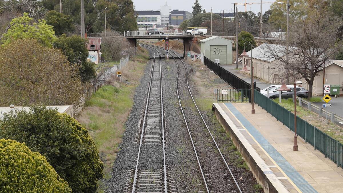 The current route for the now $31 billion Inland Rail project travels along the existing rail corridor which cuts through the middle of Wagga. Picture by Les Smith