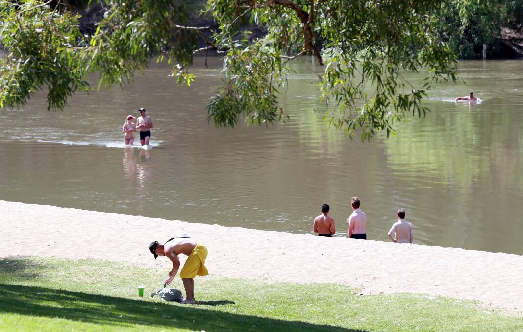 Local favourite swimming spot Wagga Beach was deemed an unfit location for the 2023 program due to flooding uncertainty. File picture