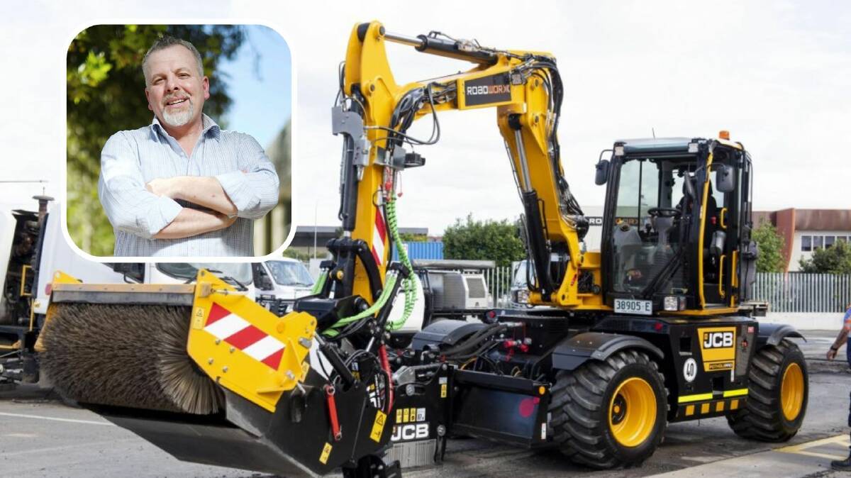 Council has given the green light to conduct a comprehensive review into the JCB Pothole Pro (pictured), which councillor Richard Foley (inset) believes could dramatically improve pothole repair times. Pictures file, supplied