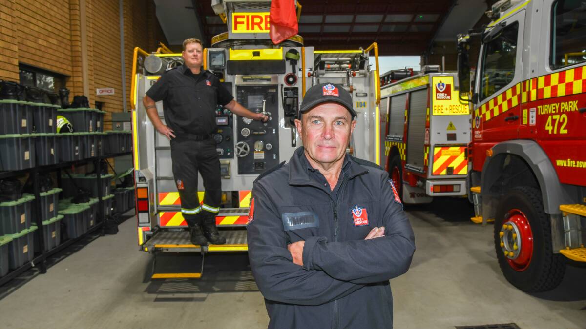 Turvey Park Fire and Rescue senior firefighter Ben Wood and station officer Jeff Edwards are reminding the public to stay vigilant against fires as the cold weather begins to bite. Picture by Bernard Humphreys