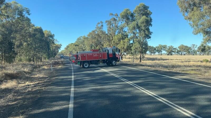 The Coolamon Road was closed in both directions on Sunday following a serious crash at Downside. Picturesupplied