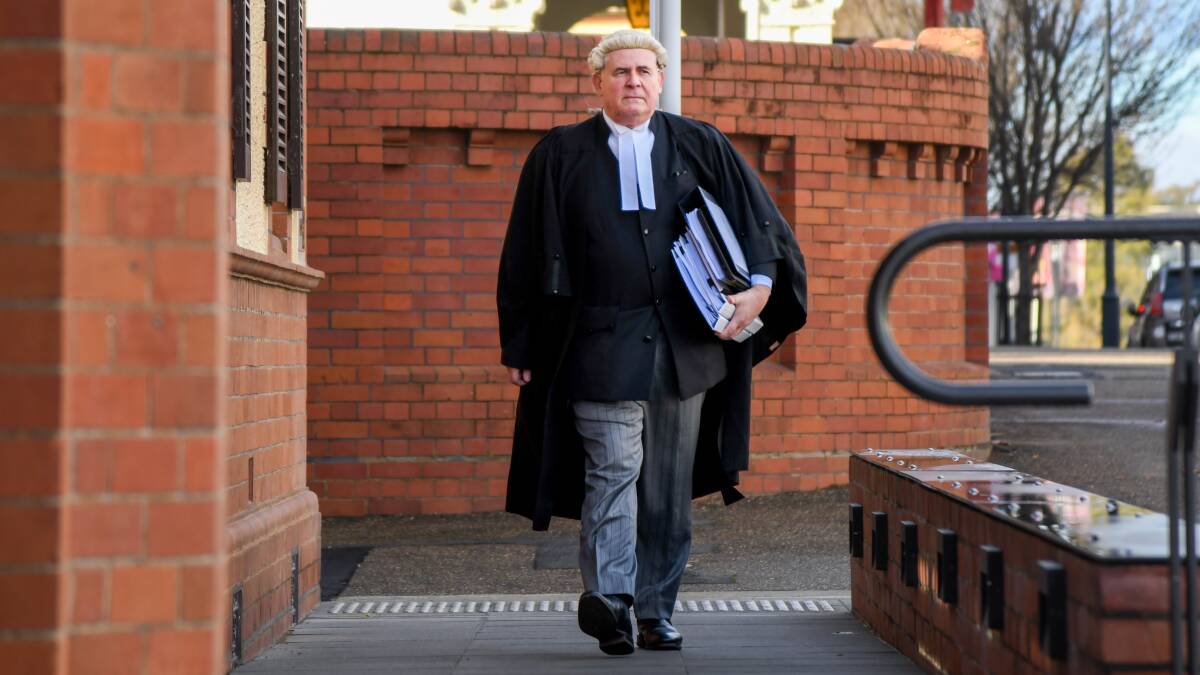 Defence barrister for Anne Geeves Michael King argued his client did not want Amber Haigh to be a surrogate mother as the murder trial against Mrs Geeves and her husband Robert resumed in the Wagga Supreme Court on Friday. Picture by Bernard Humphreys