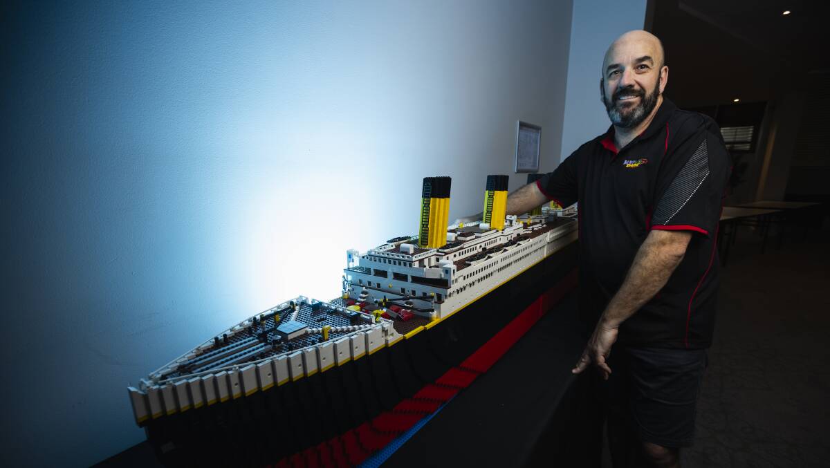 Wagga Brick Show organiser Graham Draper is back in town this weekend, with new exhibits including an impressive Titanic display. Picture by Ash Smith