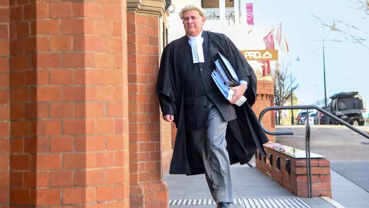 Defence barrister Michael King alleged Amber Haigh's great aunt Stella Nealon pressured her into having an abortion in 1998, during a judge alone trial in the Wagga Supreme Court on Tuesday. Picture by Bernard Humphreys