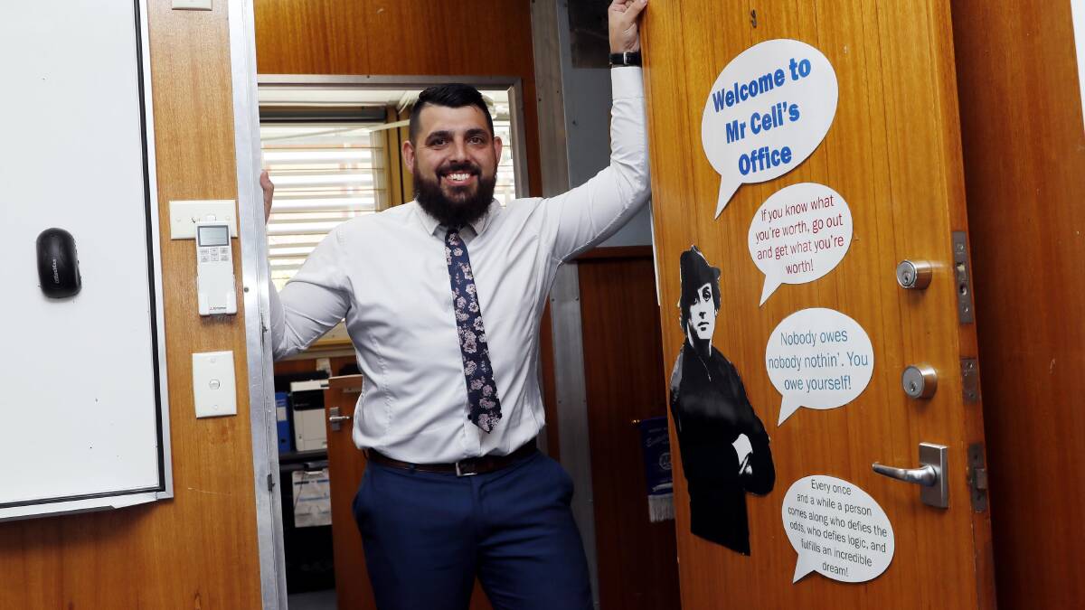 New Forest Hill Public School principal Anthony Celi in his element. Picture by Les Smith 
