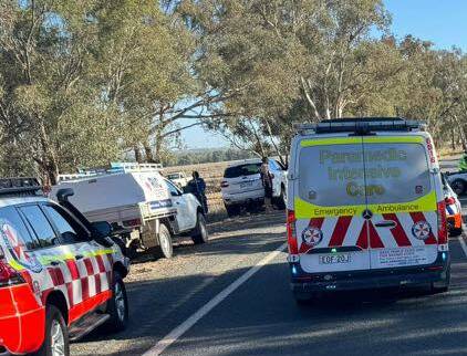 Emergency services raced to the scene about 8.45am. Picture contributed