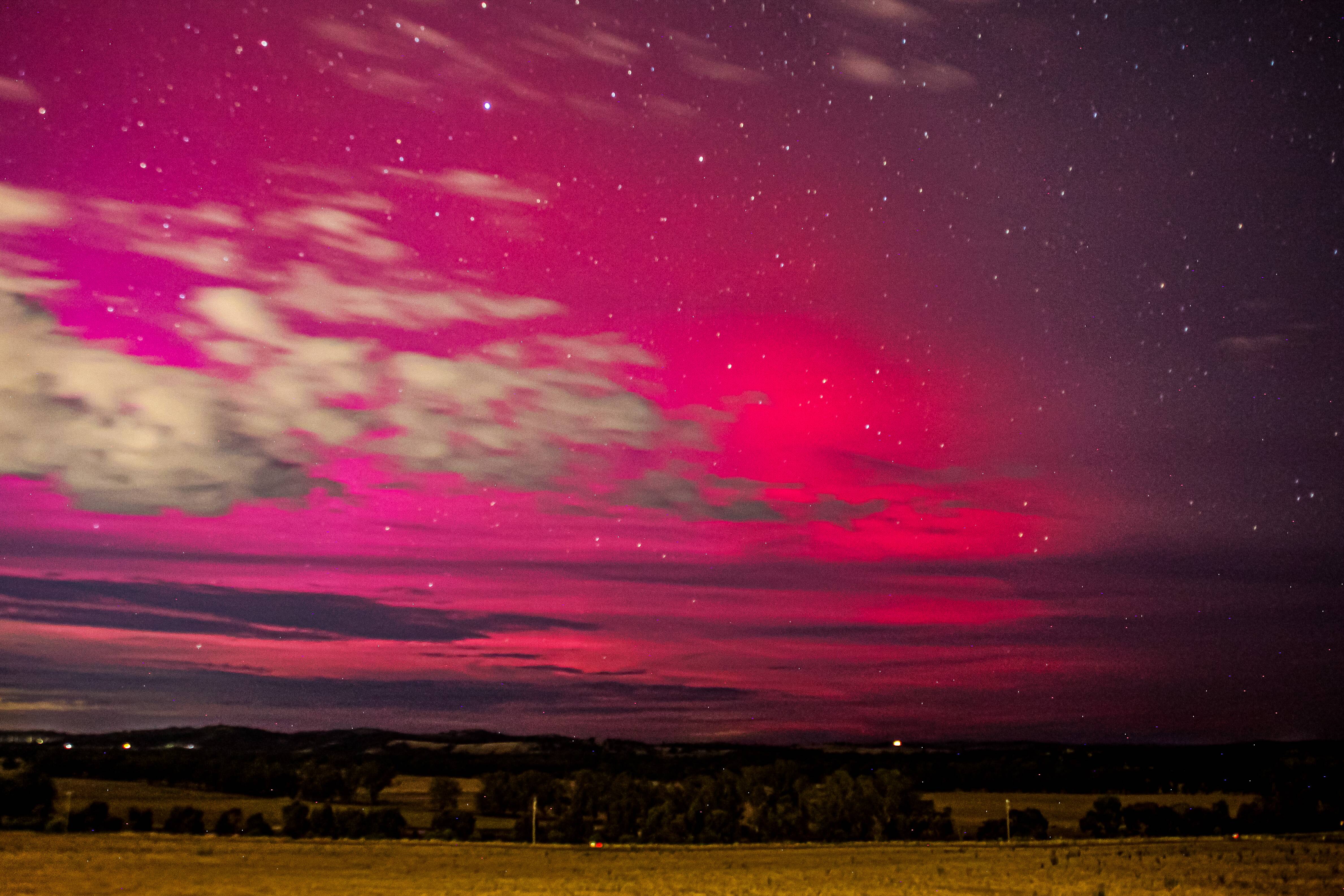 Aurora Australis lights up Victorian skies in rare display that