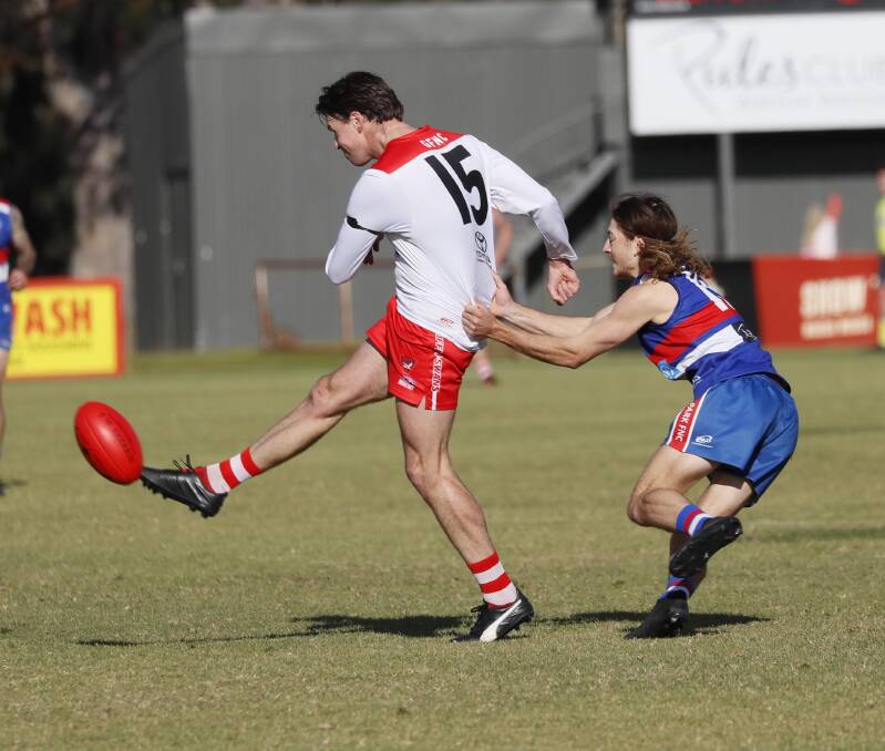 Griffith has received an early-season boost with the return of key forward Henry Delves for the remainder of the year. Picture by Les Smith