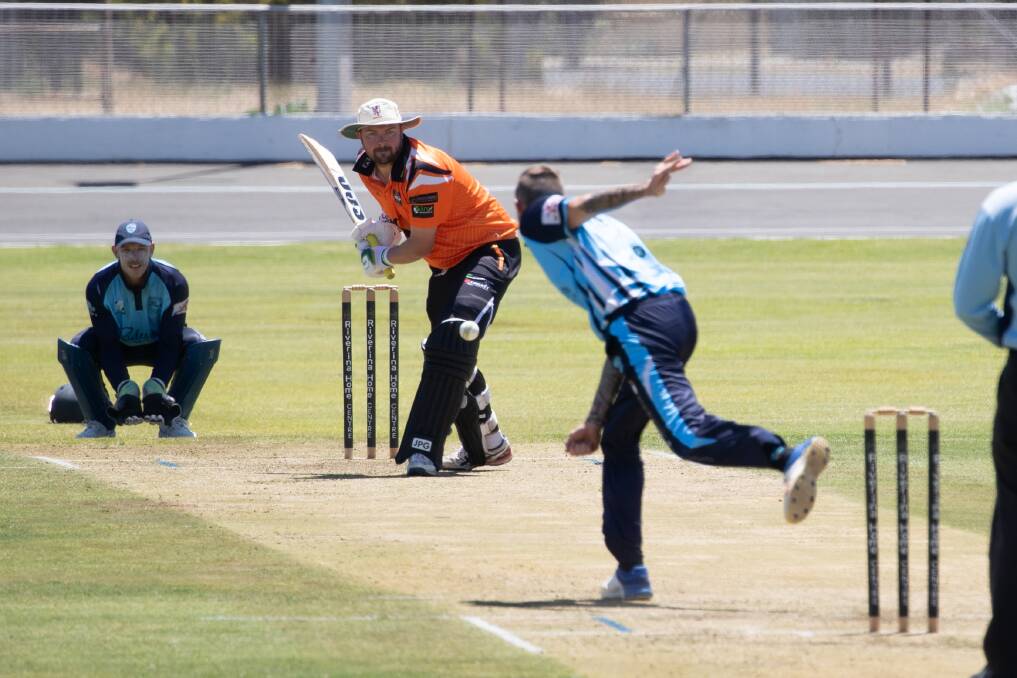 Ethan Bartlett top-scored for Wagga RSL with 42 as the Bulldogs defeated South Wagga by three runs. Picture by Madeline Begley