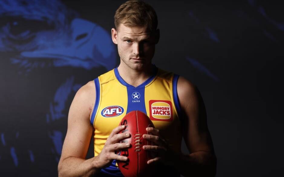 Narrandera footballer Matt Flynn will spend up to three months on the sidelines after undergoing surgery this week to repair a detached tendon. Picture from West Coast Eagles