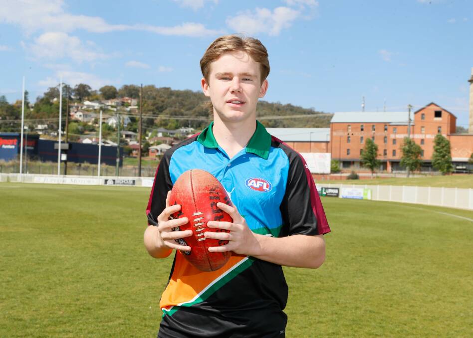 Harvey Thomas was selected by Greater Western Sydney with pick 59 in the AFL Draft on Tuesday night. Picture by Les Smith