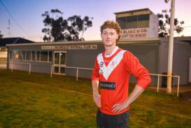 Collingullie-Wagga teenage defender Noah Harper is looking forward to his side's top-of-the-table clash against GGGM on Sunday. Picture by Bernard Humphreys