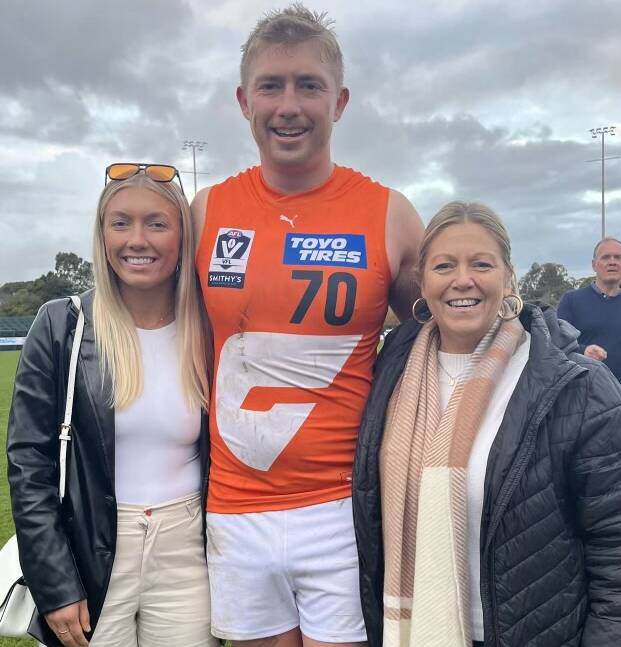 Griffith ruckman Nathan Richards made his VFL debut for GWS on the weekend in their loss to Box Hill. Picture supplied