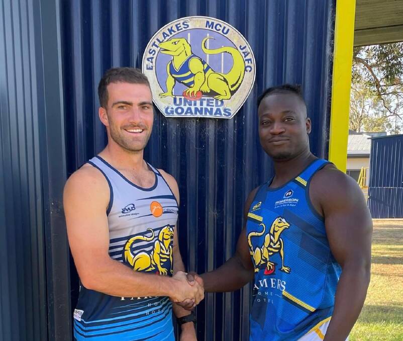 Jay Demby has signed with MCUE ahead of the Goannas first two trial games of the pre-season on Saturday night. Picture from MCUE Goannas