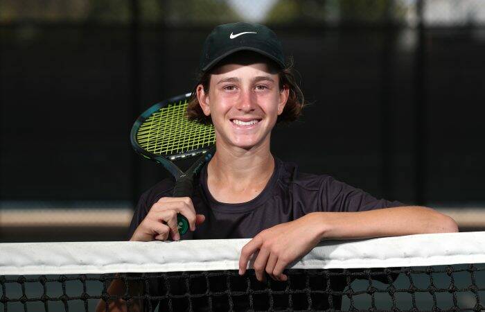 Rising tennis star Elijah Dikkenberg has been awarded a scholarship with the National Tennis Academy (NTA).Picture from Tennis Australia