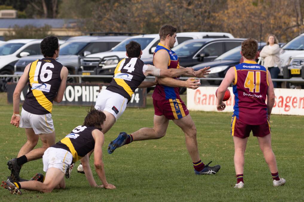 Jacob Olsson returned from suspension to kick three goals in the Lions' win over Griffith. Picture by Madeline Begley