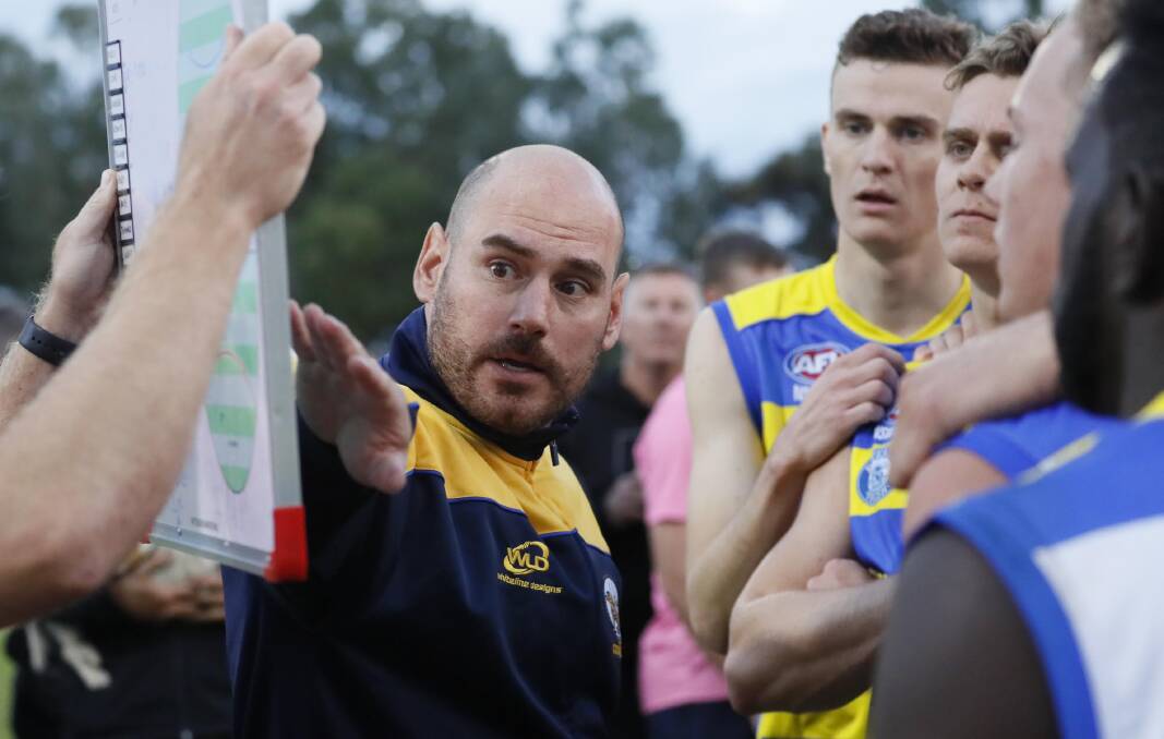 Jeremy Rowe will coach his 72nd and last game for the Goannas this weekend against the Hoppers which brings to an end what he describes as an enjoyable five-year period. Picture by Les Smith