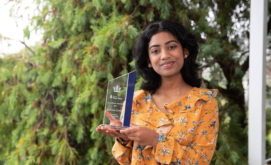 Maimuna Zaman was named this year's Young Citizen at the Australia Day Awards Ceremony last week. Picture by Madeline Begley 