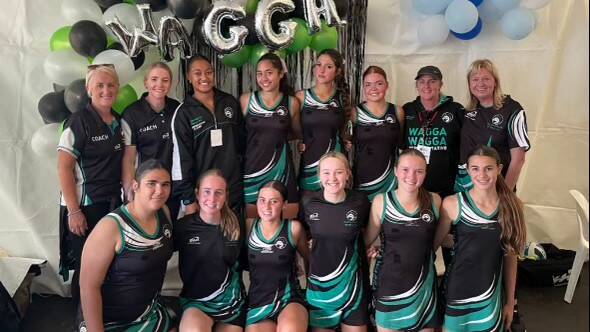 Wagga Netball Association's under 17s at the Senior State Titles. Picture supplied