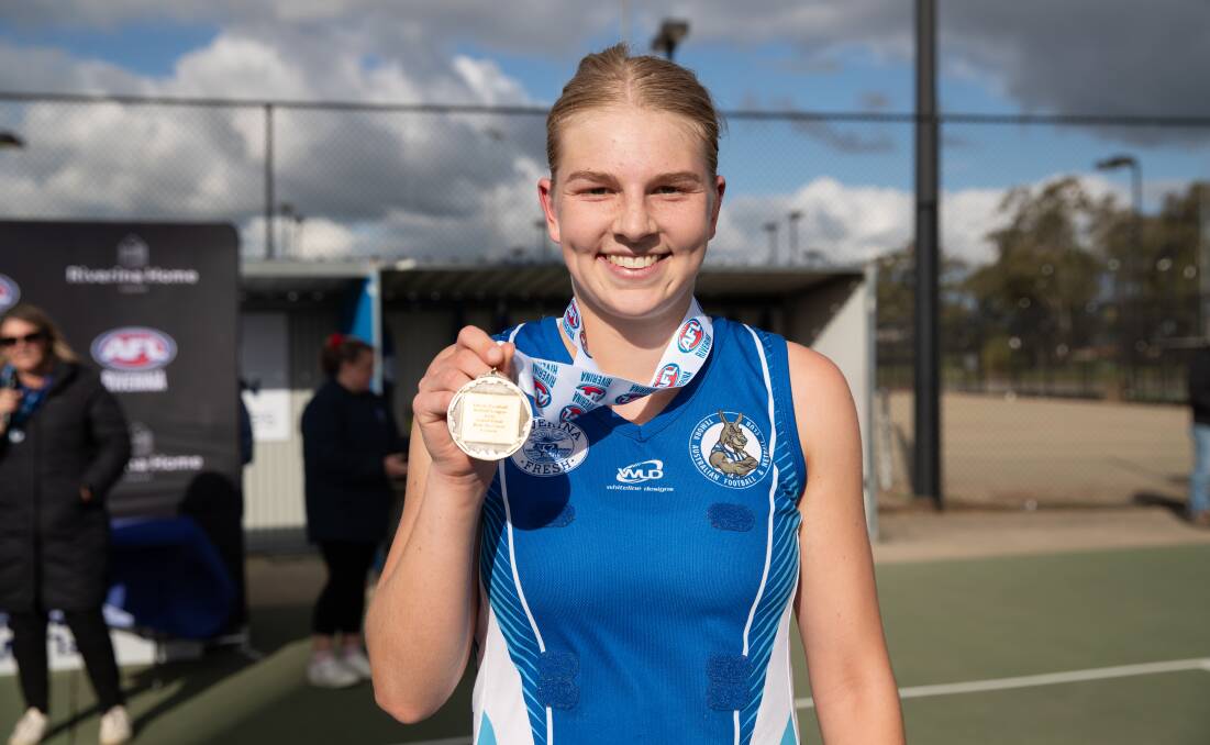 Temora's Abbey Reinhold was voted best on court in the Farrer League A grade grand final. Picture by Madeline Begley