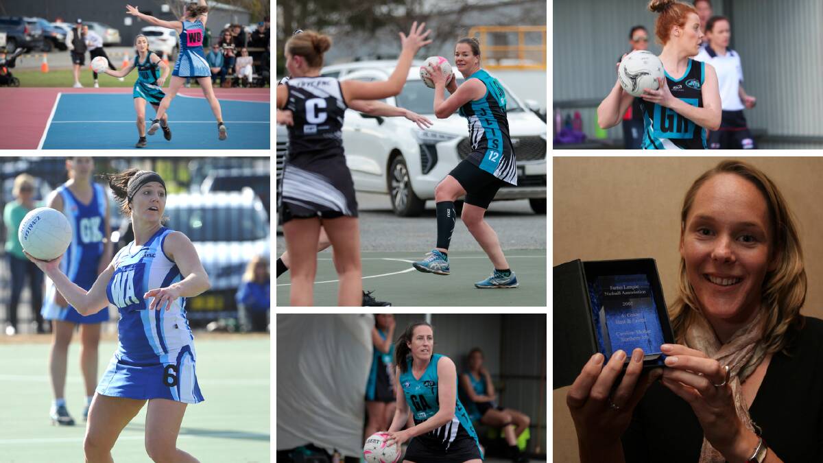 Sharnie McLean, Chloe Tidd, Claudia Barton, Lauren Williamson, Alice Clark, and Caroline O'Brien were named in the Northern Jets Twenty Year Team. Pictures file
