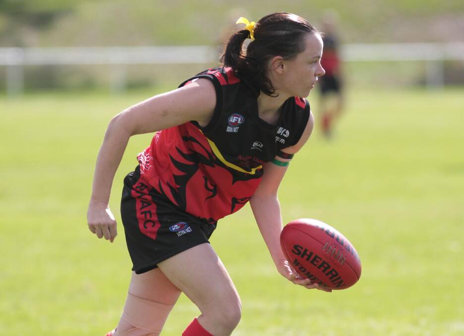 Julie McLean in action for the Riverina Lions during the 2016 season. Picture by Les Smith