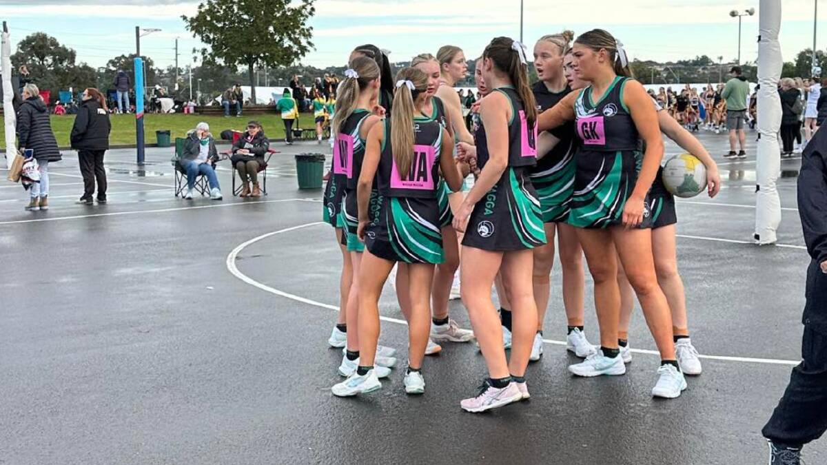 Wagga Netball Association's under 15s prepare to take the court. Picture supplied