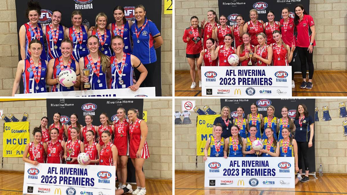 2023 premiers: Turvey Park (under 17s), Griffith (C grade), Griffith (B grade), and Mangoplah-Cookardinia United-Eastlakes (A reserve). Pictures by Tahlia Sinclair