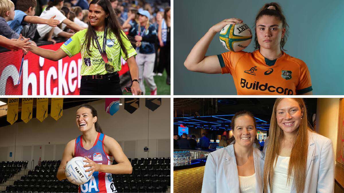 Riverina athletes Jada Whyman, Piper Duck, Grace Whyte, Rachael Pearson, and Grace Kemp. Pictures supplied by: Sydney FC, Ruby Australia, NSW Swifts, Andrew Pearson