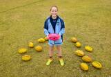 Isabel Baggio, 11, has been selected as vice captain for the NSW team for the School Sports Australia under 12s nationals. Picture by Bernard Humphreys