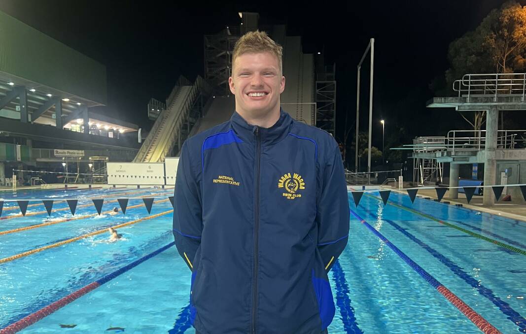 Kade Knight stands by the warm up pool at Brisbane Aquatic Centre ahead of the 2024 Australian Swimming Trials. Picture supplied