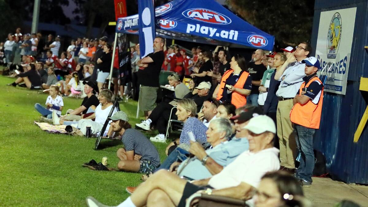 Crowds at Apex Park during the 2021 Southern NSW Women's League Grand Final