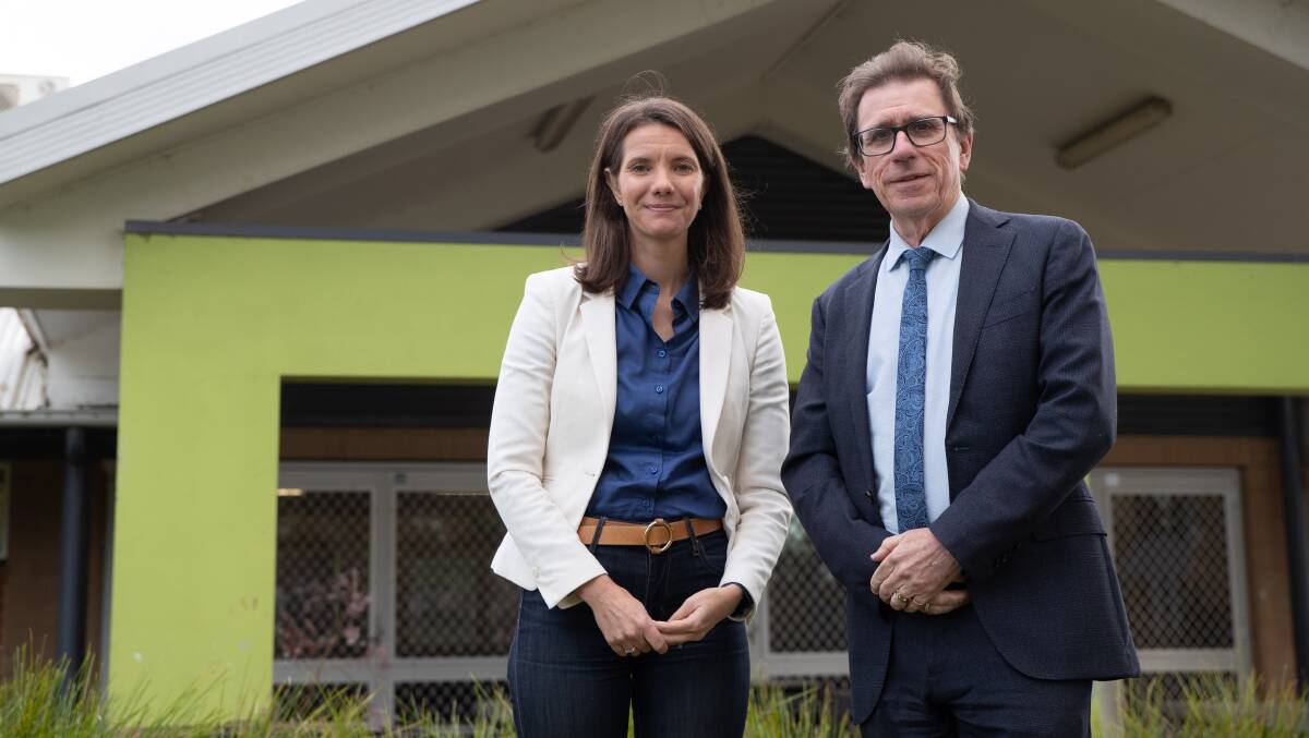 NSW housing and water minister Rose Jackson met with the member for Wagga, Joe McGirr, in the city earlier this month. Picture by Madeline Begley