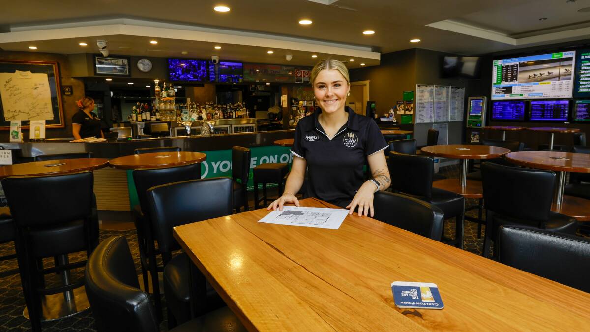 William Farrer Hotel general manager Gabby Clarke in the front bar with big plans. Picture by Les Smith