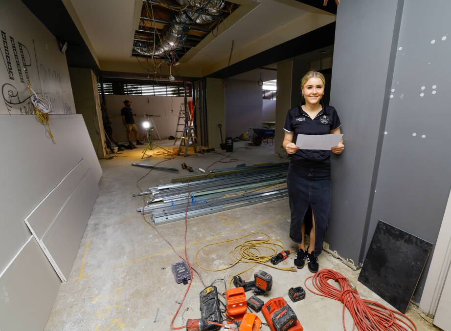 William Farrer Hotel general manager Gabby Clarke inside what will be a renovated gaming room. Picture by Les Smith