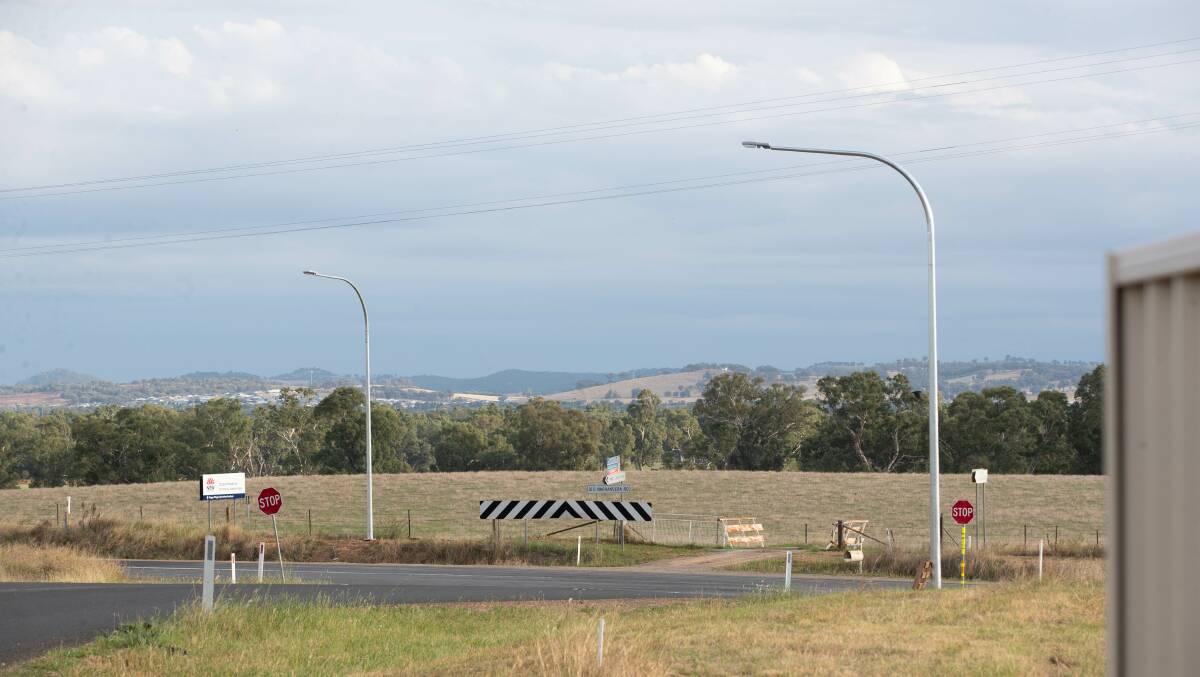 Lights have been installed at the intersection of Pine Gully and Old Narrandera roads. Picture by Madeline Begley.