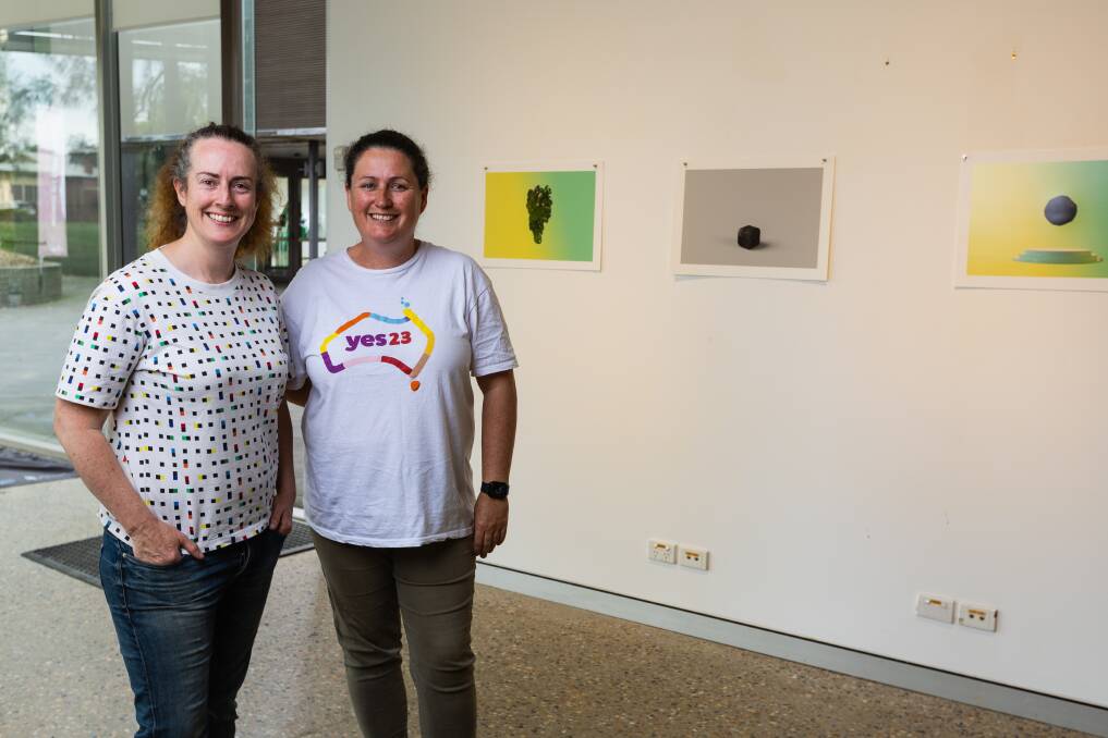 Artists in residence at Wagga Art Gallery's E3 Art Space, Nat Ord and Vanessa Keenan, explore the aftermath of the Black Summer bushfires on the Snowy Valleys in their exhibition Mid Stories II. Picture by Ash Smith