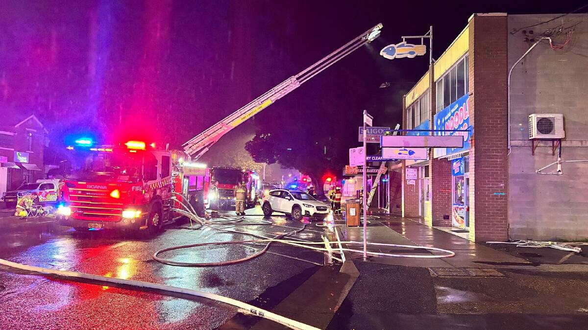 NSW Fire and Rescue, Rural Fire Service and Police were at the site of the Morgan Street blaze, which took over an hour to extinguish. Picture by Emily Anderson