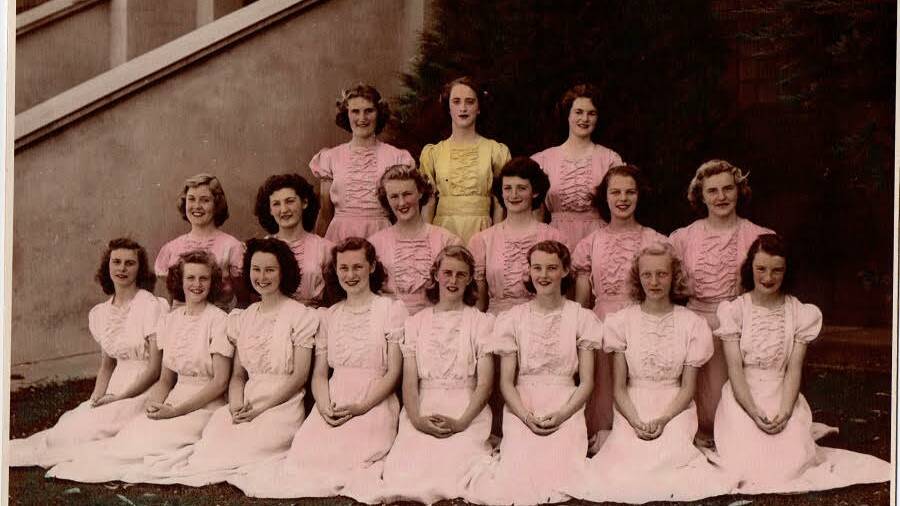 Students of the Presentation Sisters performing in the 1940s at Mount Erin, Wagga. Picture supplied