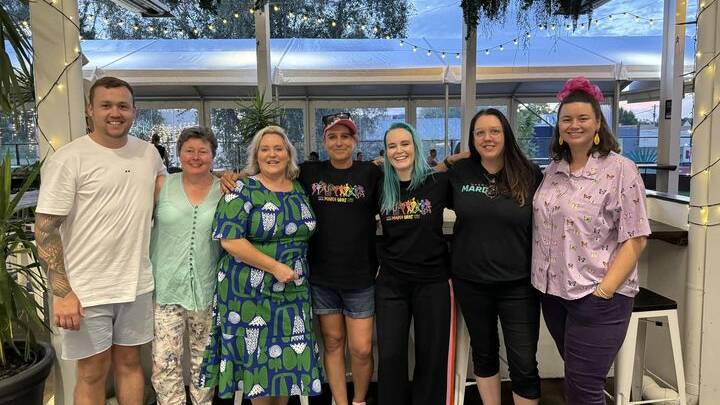 The Wagga Mardi Gras festival committee, Matt Luff, Christina Scurr, Helen Foley, Holly Conroy, Margot Schoonmaker, Cristy Houghton and Alex Osgood, have changed the date for the 2025 festival. Supplied picture