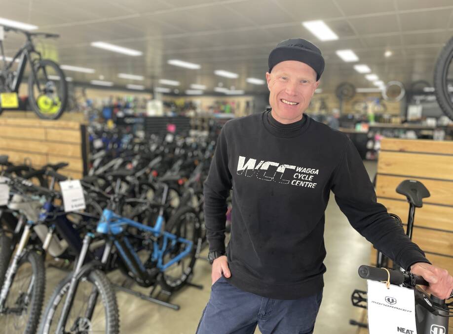 Wagga Cycle Centre manager Andrew Treloar was shocked to hear Wagga ranked as the top-rated cycling destination in NSW. Picture by Finn Coleman