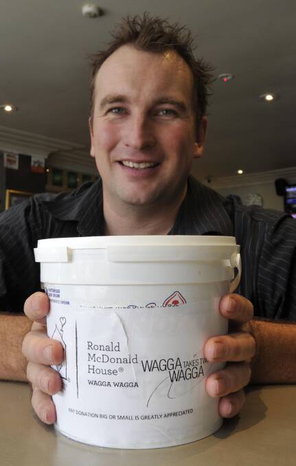 IT TAKES TWO: The Victoria Hotel's licensee, Harry Vearing, is singing in Wagga Takes Two next week to raise money for Ronald McDonald House. Picture: Les Smith