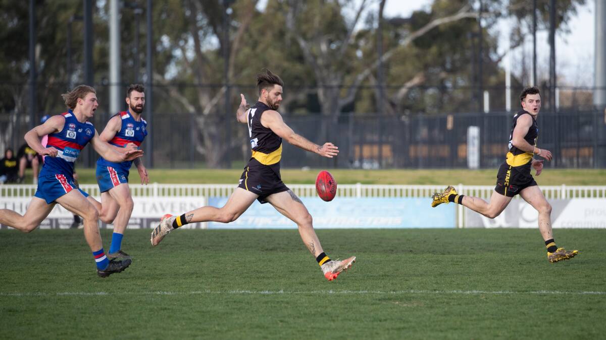 Jock Cornell in action for Wagga Tigers last season. Picture by Madeline Begley