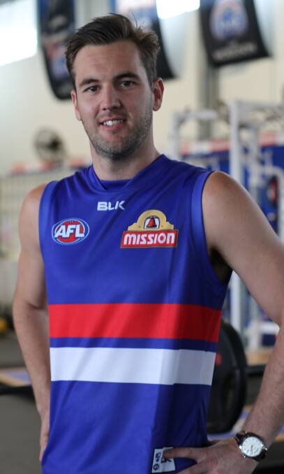 NEW HOME: Wagga's Matt Suckling shows off his new colours at AFL club Western Bulldogs. Picture: Western Bulldogs