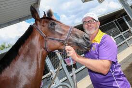 Wagga trainer Doug Gorrel with stable star Asgarda. Picture by Les Smith