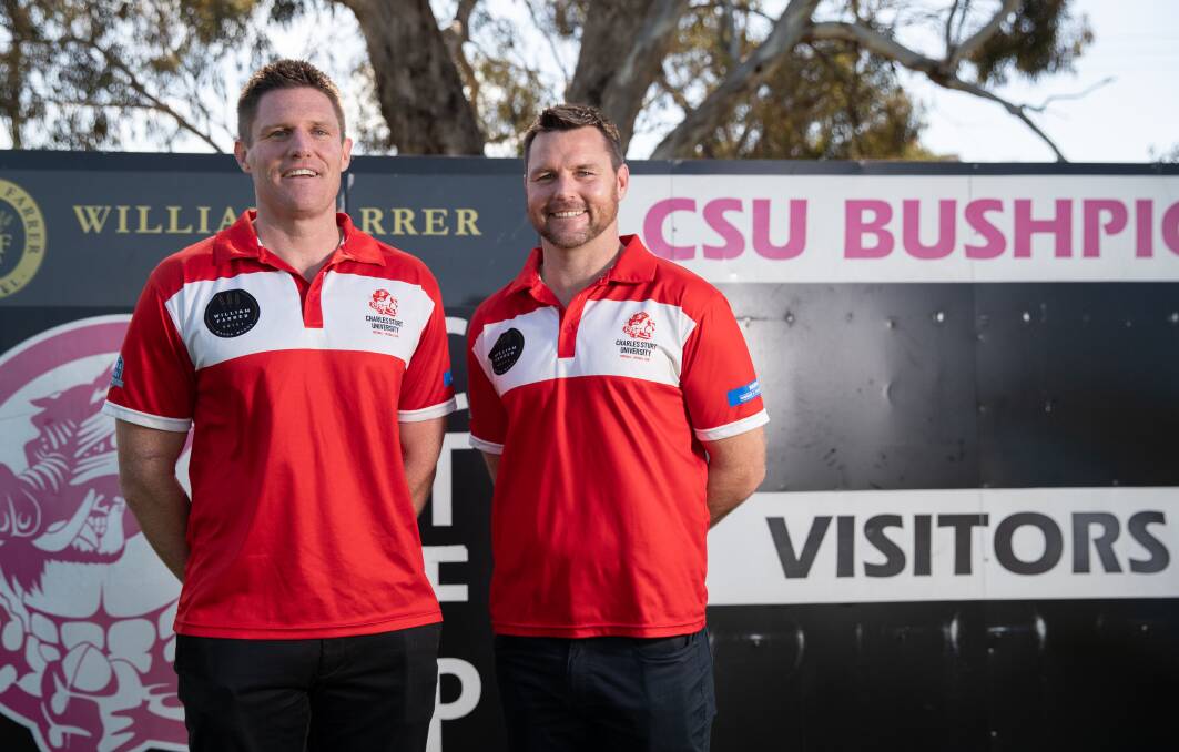 New Charles Sturt University coaching partnership Travis and Trent Cohalan. Picture by Madeline Begley