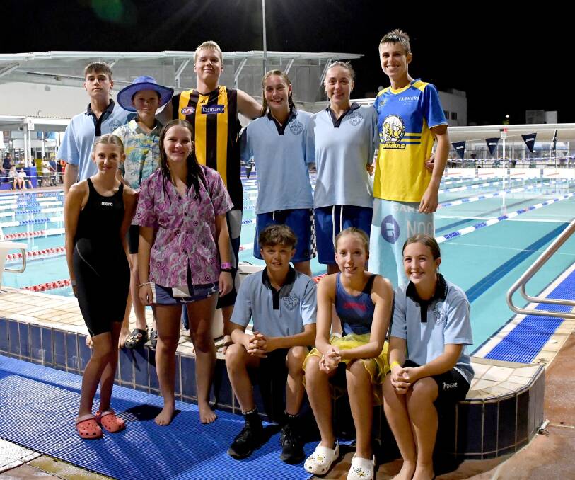Mater Dei Catholic College's age champions after their swimming carnival last Thursday night at Oasis Aquatic Centre. Picture supplied